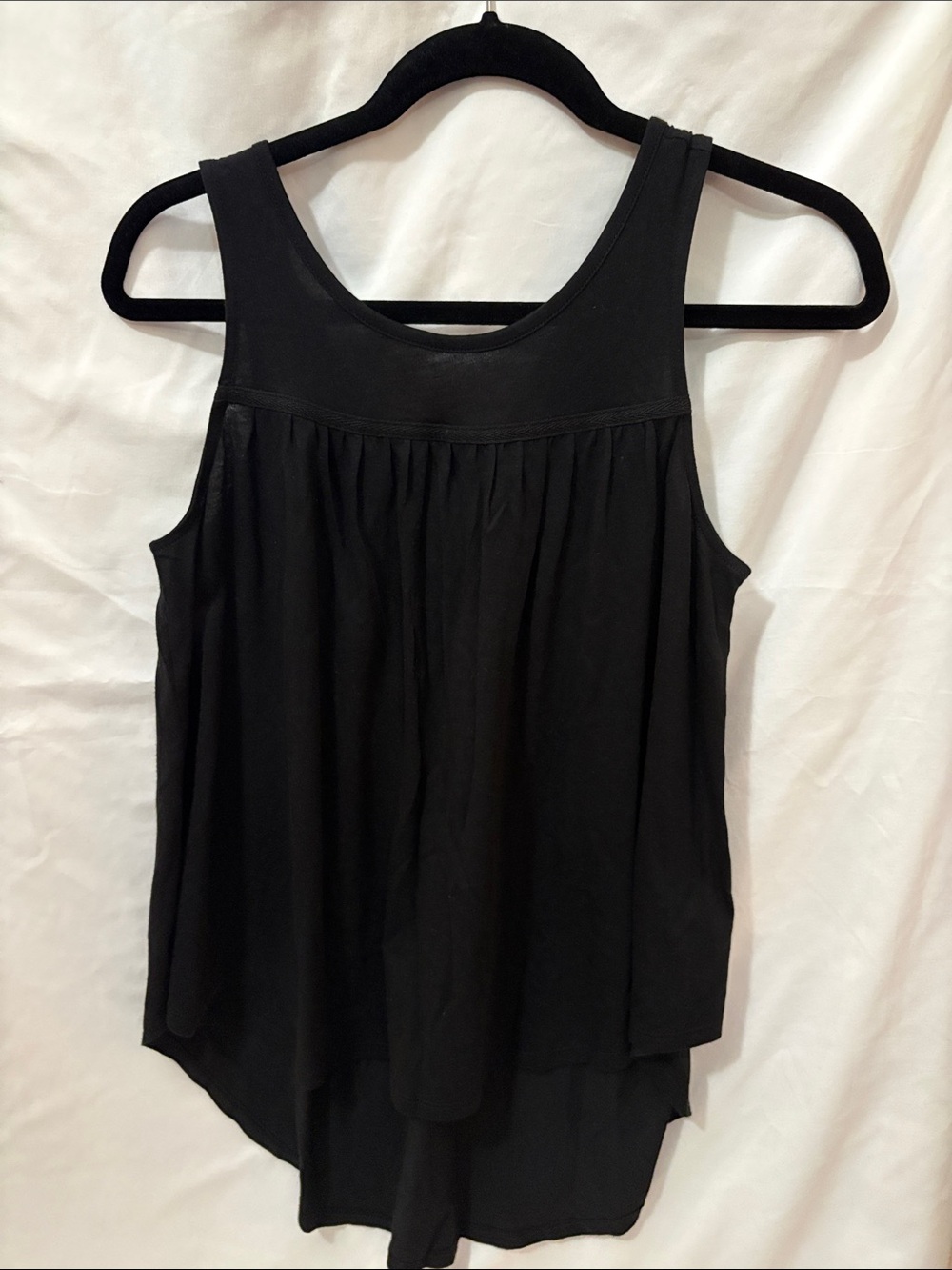 GAP Black Gathered Scoop Tank